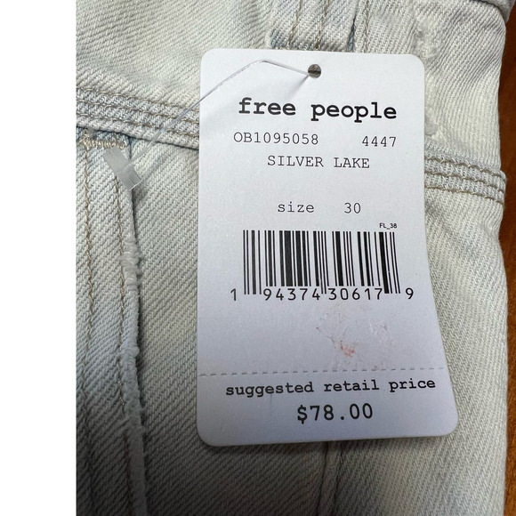 NWT Free People Silver Lake Denim Mini Skirt Size 30 - Picture 14 of 16